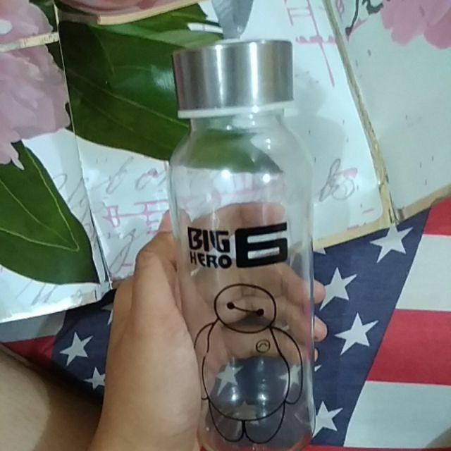 Bpt - B182 Botol Minum Kaca Karakter Clear / Free Kotak