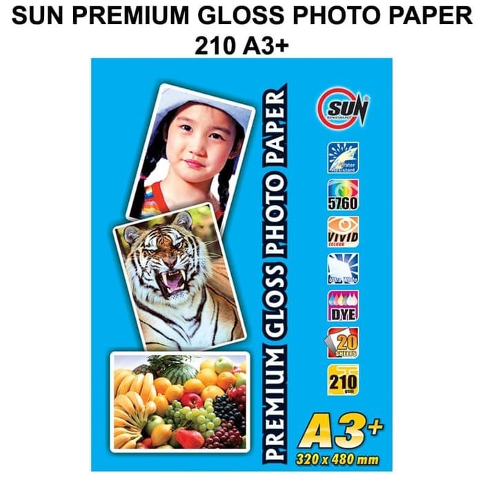 

(DISKON TERMURAH) PREMIUM GLOSS PHOTO GLOSSY PAPER 210 GSM A3+