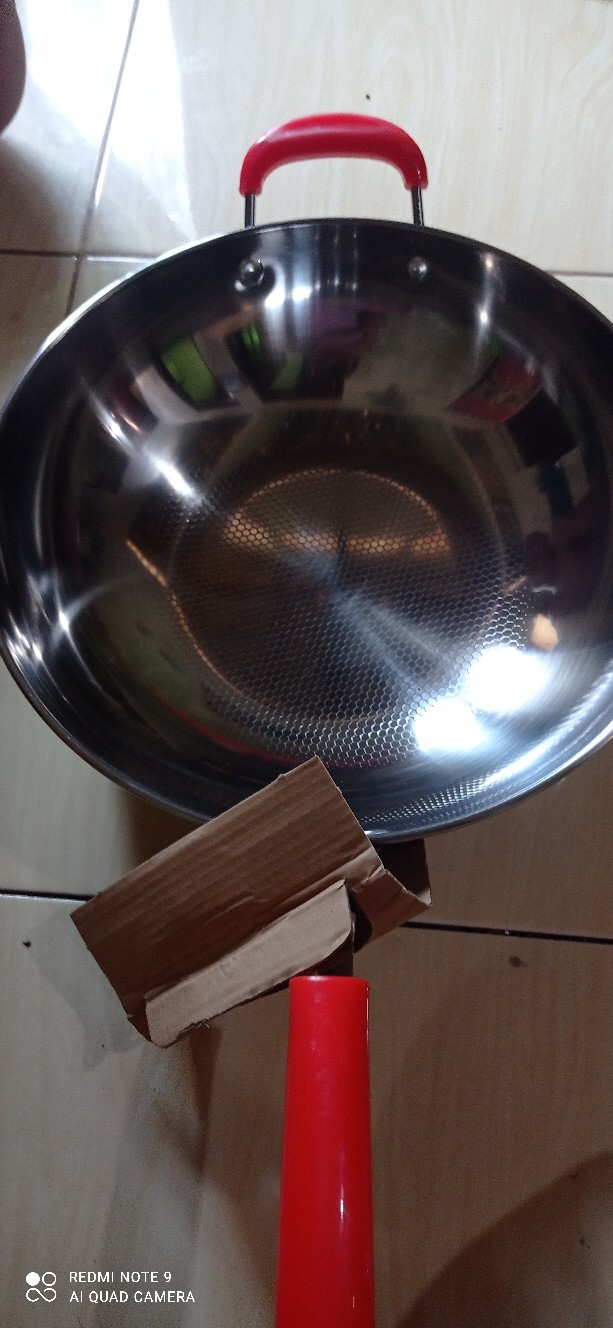 Gm Bear Wajan Wok Stainless Steel D32cm 1297 - Wok Stainless Steel