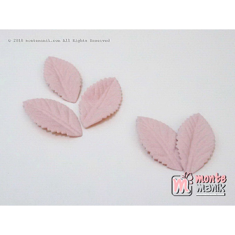 

10 Pcs Aplikasi Daun Suede Peach (DAUN-016) Montemanik Craft