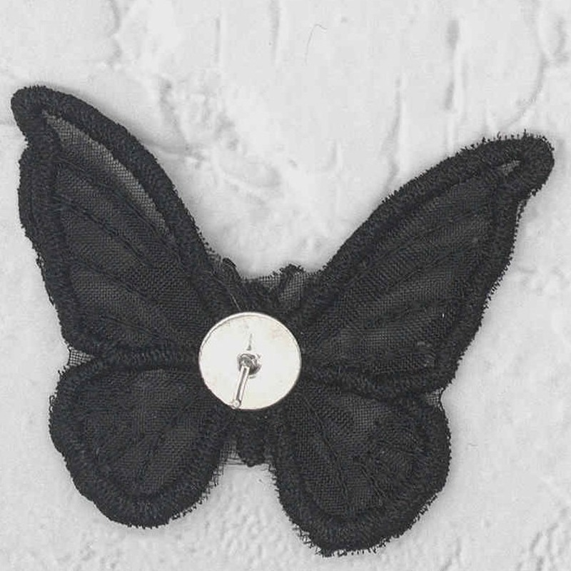 Genaisha moda tridimensional mariposa bordado pendientes  210818