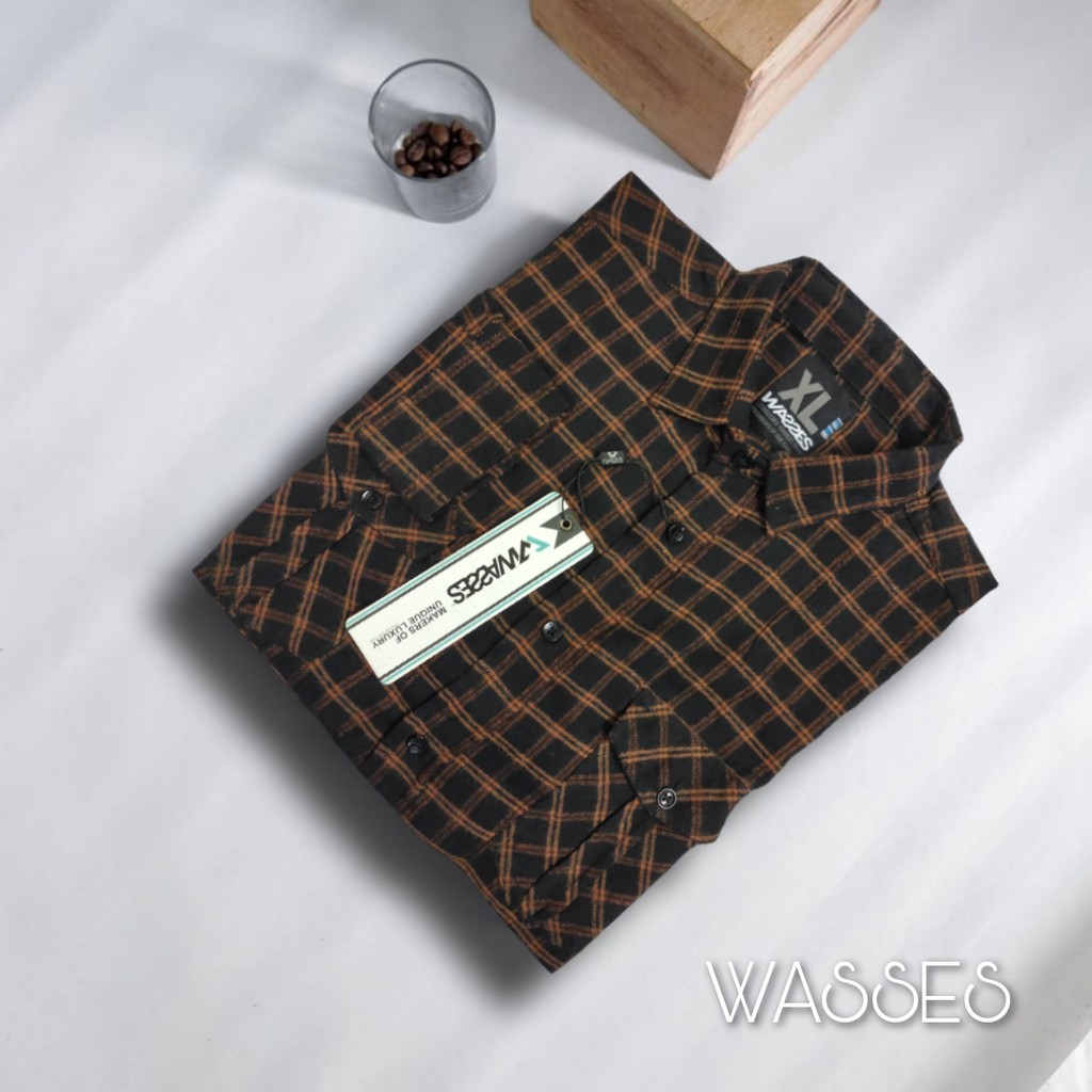 Kemeja Flanel Unisex Lengan Panjang