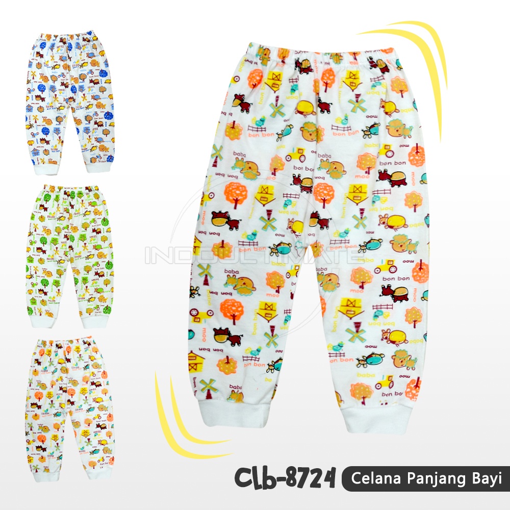 1Pcs Celana Panjang CLB-8724 Bayi Single Knit Lembut Dingin  Celana Bayi Baru Lahir Celana Newborn Laki-Laki Perempuan Bawahan Bayi Perlengkapan Bayi Newborn Celana Bayi Harian Bahan Lembut Dingin