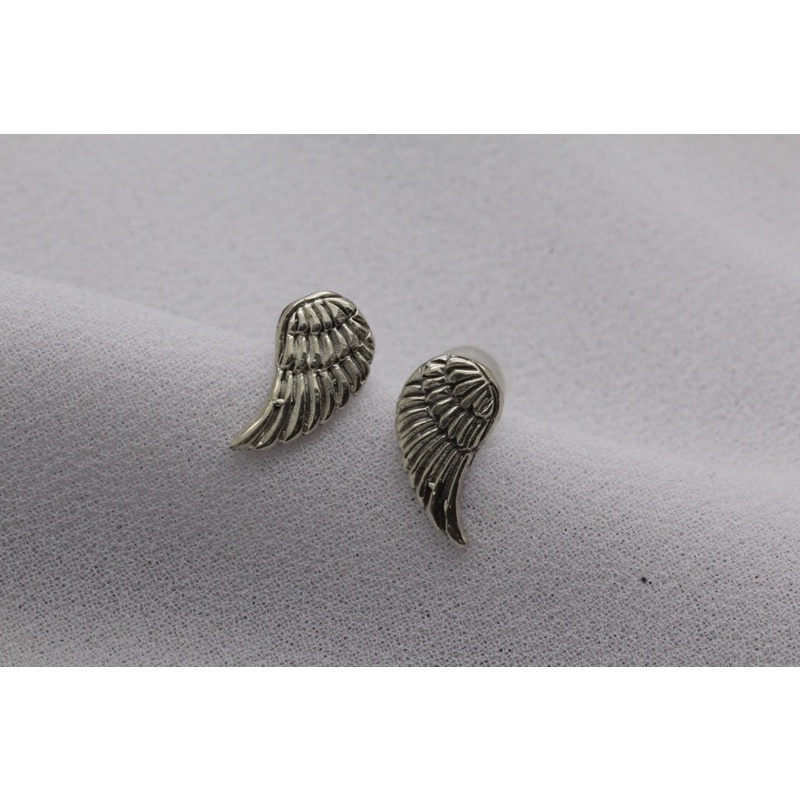 ANTING PERAK SAYAP ANTING TUSUK GIWANG PERAK BAKAR ASLI 925