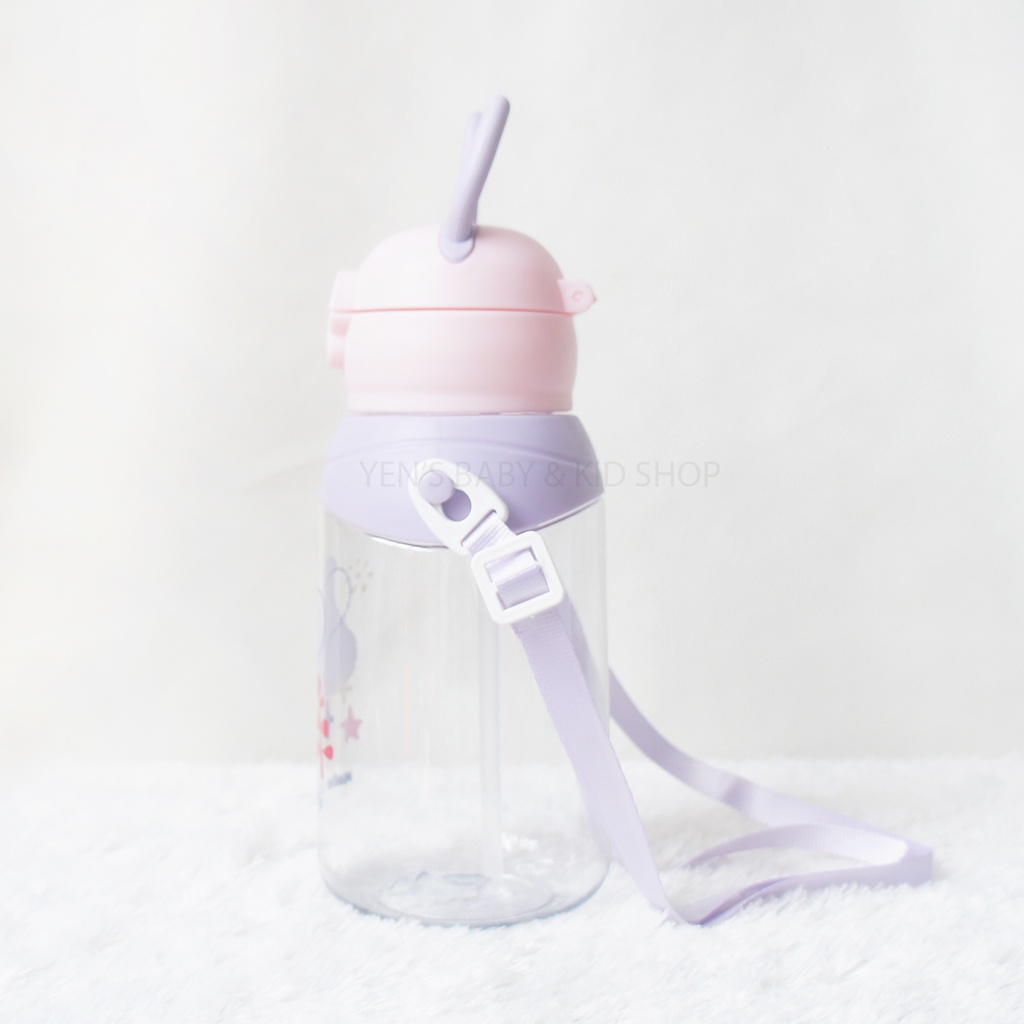 Strap Drink Bottle 450ml - Botol Minum Anak Tali Dan Sedotan 995/7065