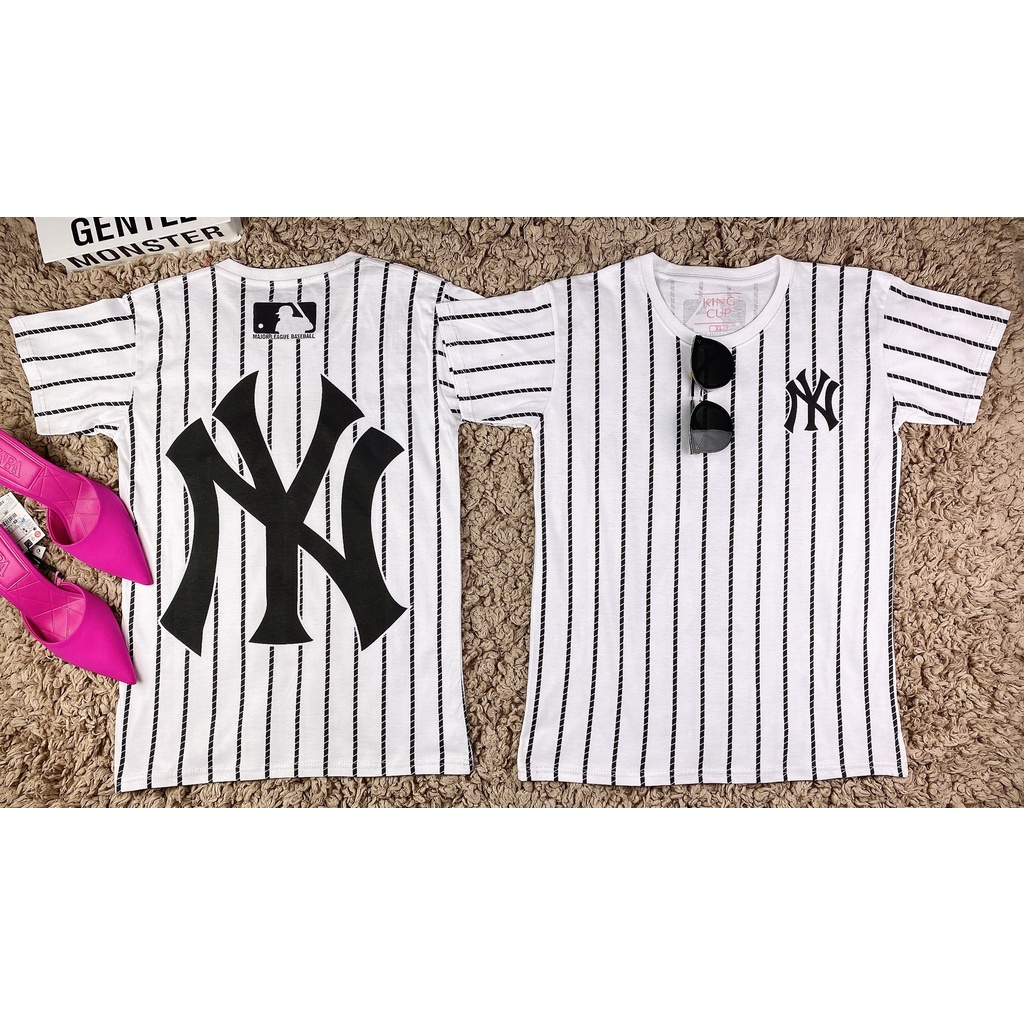 KC008 HanJyou Kaos Wanita Lengan Pendek KingCup NY New Yankees Baseball Full Print Dewasa-6