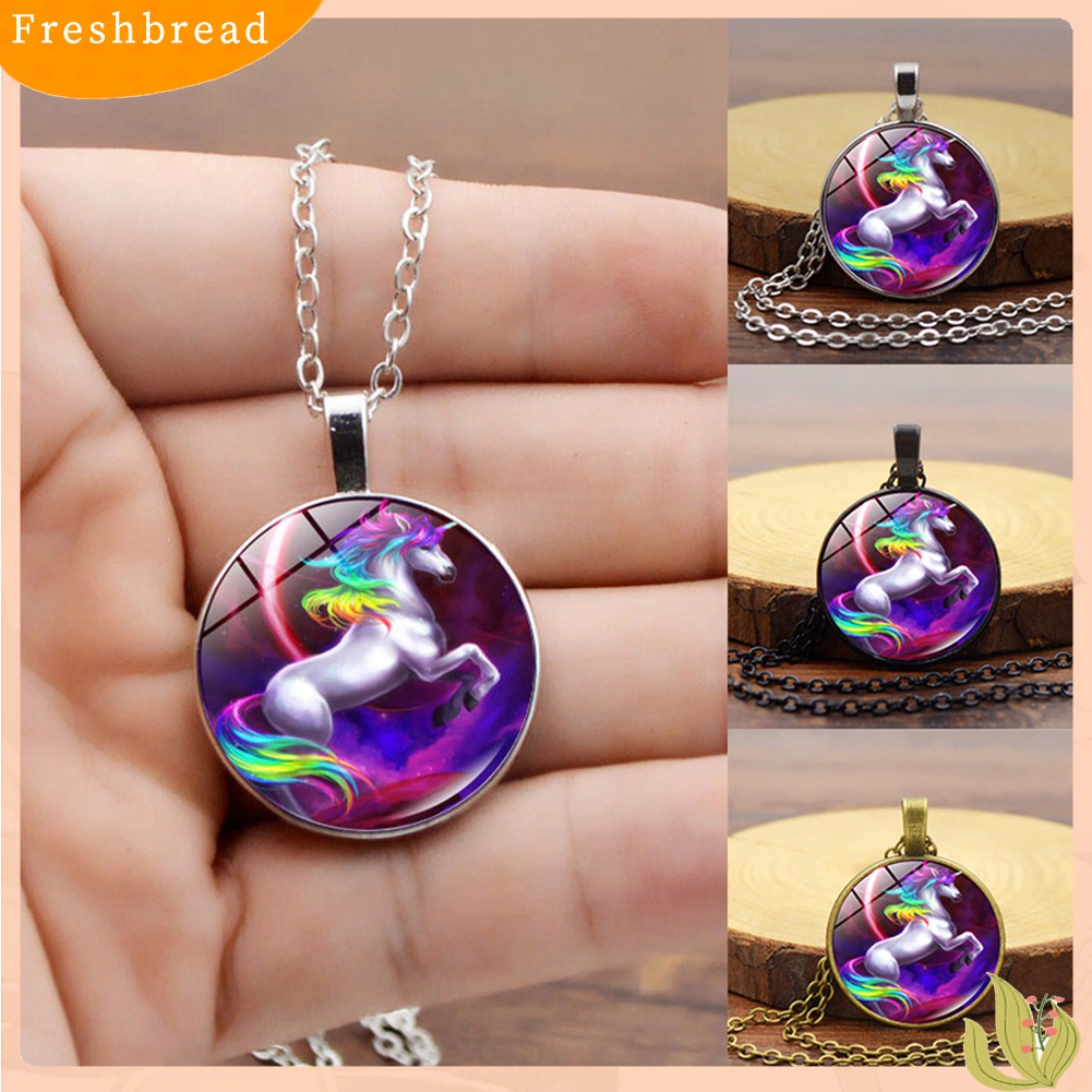 [TERLARIS]Fashion Colorful Unicorn Pendant Necklace Men Women Jewelry Cocktail Party