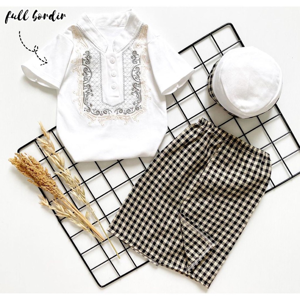 SERTIFIKASI SNI BABY SARKOCI / KOKO BEAR / BAIQ Baju Koko Peci Sarung Aqiqah Pergi Jalan Fashion Anak Bayi Cowok Laki Terlaris Lucu Murah Babeebabyshop