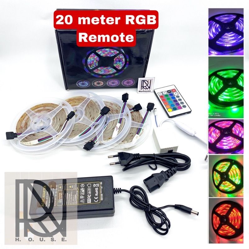 LED STRIP RGB 20 METER REMOT KONTROL WATEPROOF IP44