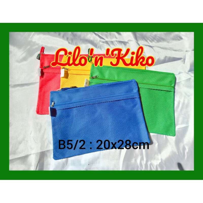

map dokumen resleting jaring / zipper bag b5/2 slt
