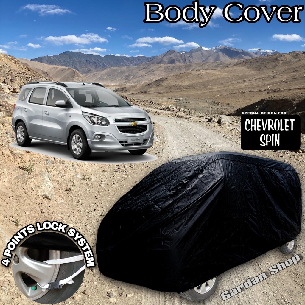 Sarung Mobil CHEVROLET SPIN Hitam POLOS Body Cover Chevrolet Spin Full Black