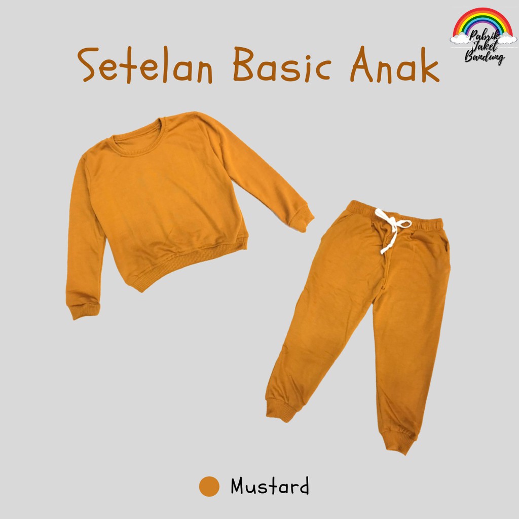 Setelan Basic+Celana JogerAnak II Celana Joger Anak + sweater Basic