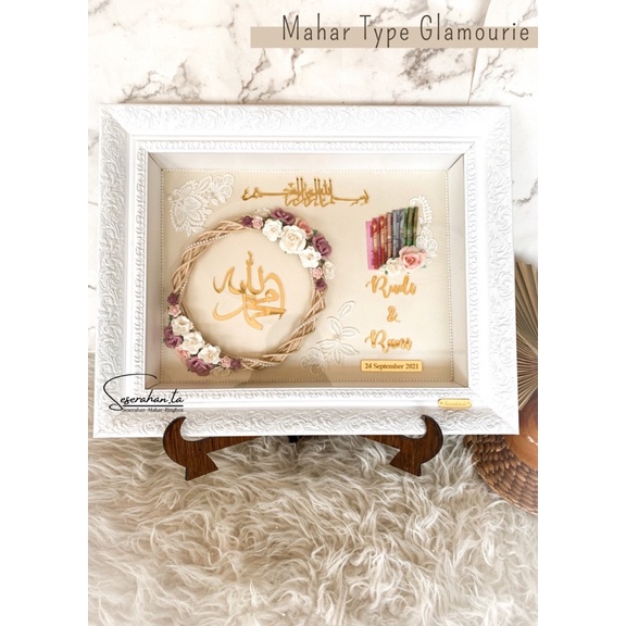 MAHAR TIPE GLAMOURIE/MAHAR GOLD AKRILIK/ MAHAR GOLD RUSTIC/ MAHAR UANG/ MAHAR NIKAH/ MAHAR EMAS