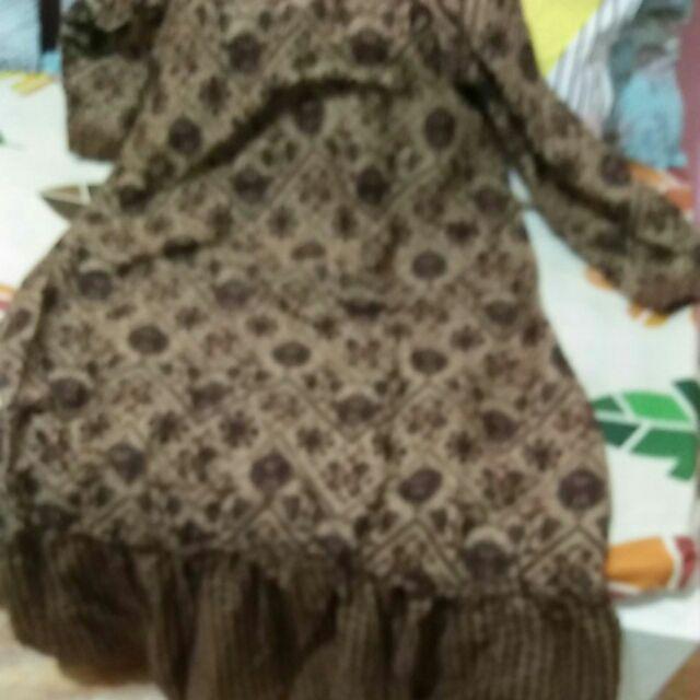 Batik Couple Ceker Manggar Mas Modern 2501 Maura Couple - Sania Ruffle Batik Couple Garansi Termurah