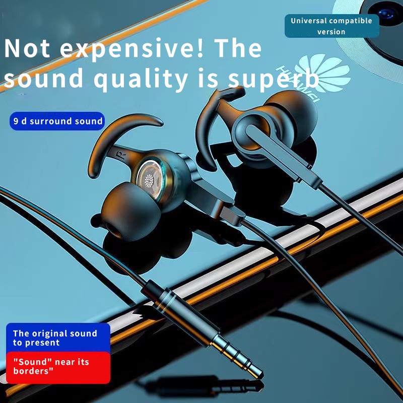 (COD) PL Wired Headset Gaming 9D Bass Hifi Surround Stereo Earphone Waterproof Headphone With Microphone