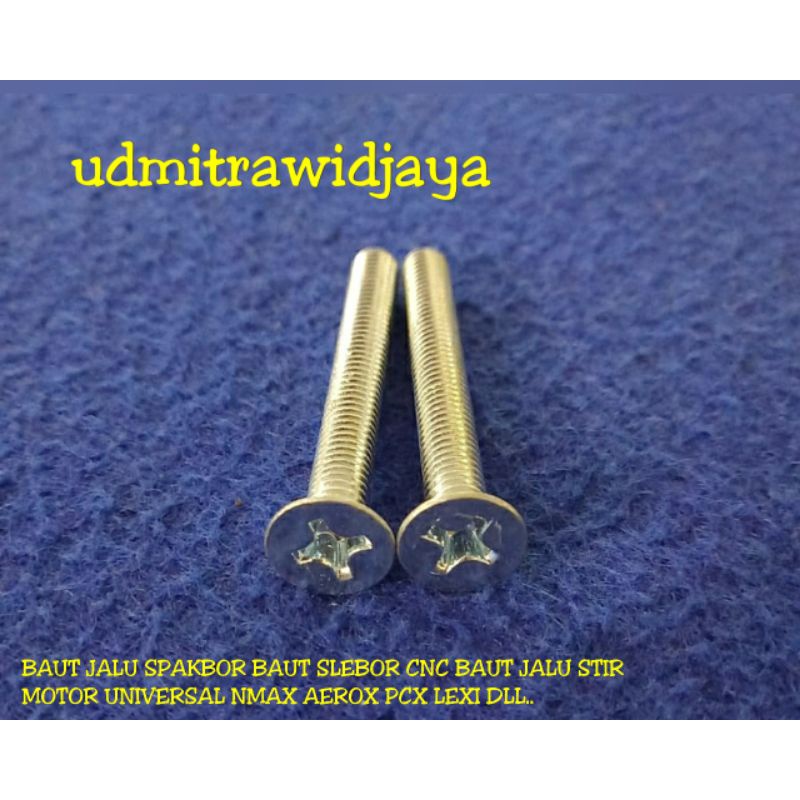 BAUT JALU SPAKBOR BAUT SLEBOR CNC BAUT STANG STIR MOTOR UNIVERSAL NMAX AEROX PCX LEXI VARIO DLL 1SET (2PCS) harga termurah berkualitas open reseller