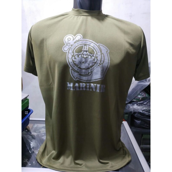 Kaos Dry Fit Lengan Pendek Sablon Jangkar Miring Marinir