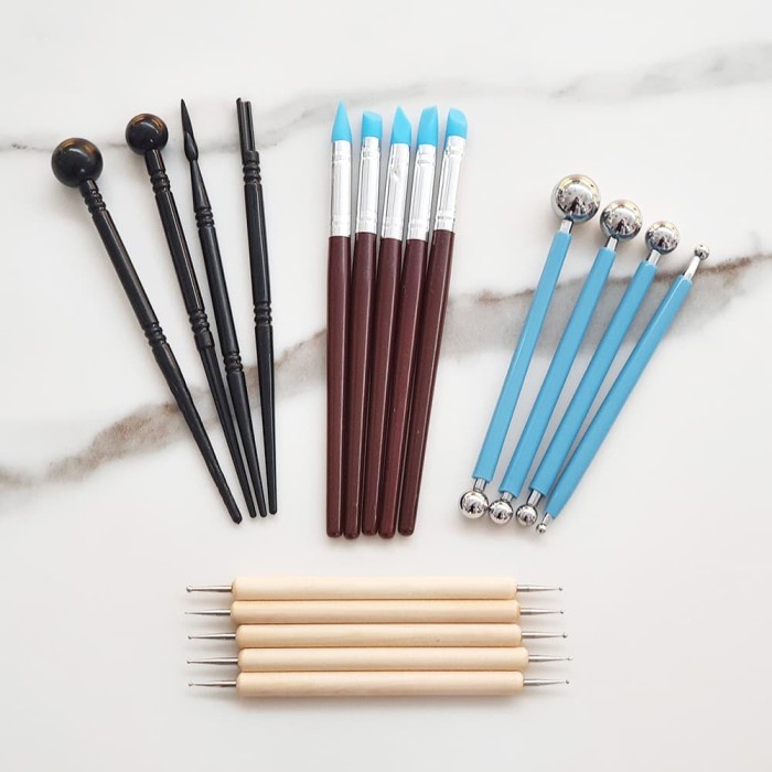 

KUE-PENGHIAS-ALAT- ALAT UKIR CLAY POTTERY TOOLS SCULPTING CARVING FONDANT CAKE DECORATION -ALAT-