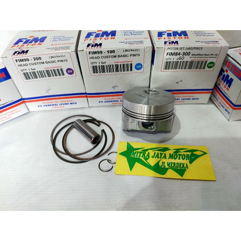 Piston Fim bahan pin 15 ukuran 61mm 62mm 63mm Seher Fim mio mentah bahan costum ukuran 61 62 63 pin 