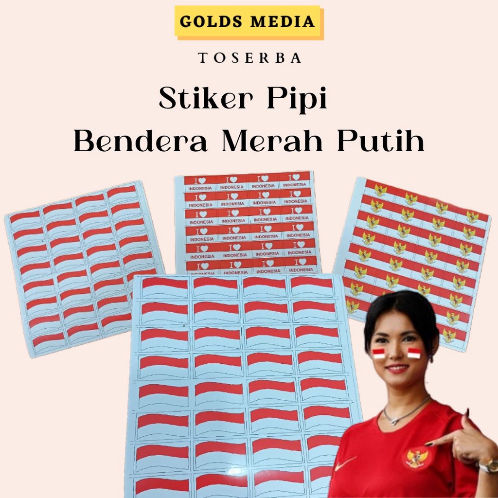 Jual Sticker Pipi Hut Ri Bendera Merah Putih Stiker Kemerdekaan Indonesia Stiker I Love You 7188