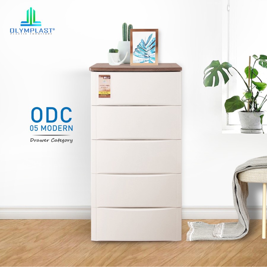 Lemari Pakaian Plastik Olymplast Drawer Cabinet Tempat Penyimpanan ODC 05 M Olymplast Original ODC 5