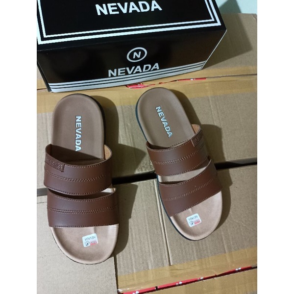Sandal Kulit Pria Nevada Casual | Sendal Cowok Nevada New Fashion Pria Brand Matahari