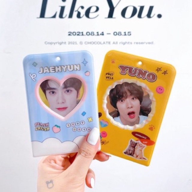 baca deskripsi  JAEHYUN PHOTOCARD HOLDER PHOTOBOOK CHA MINHO NCT CHOCOLATE FANSITE QR DVD DEARM