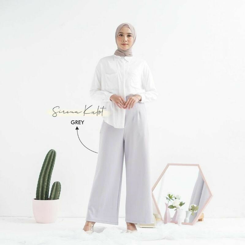 kulot Scuba import super premium bahan tebal / celana panjang wanita / celana kulot regular