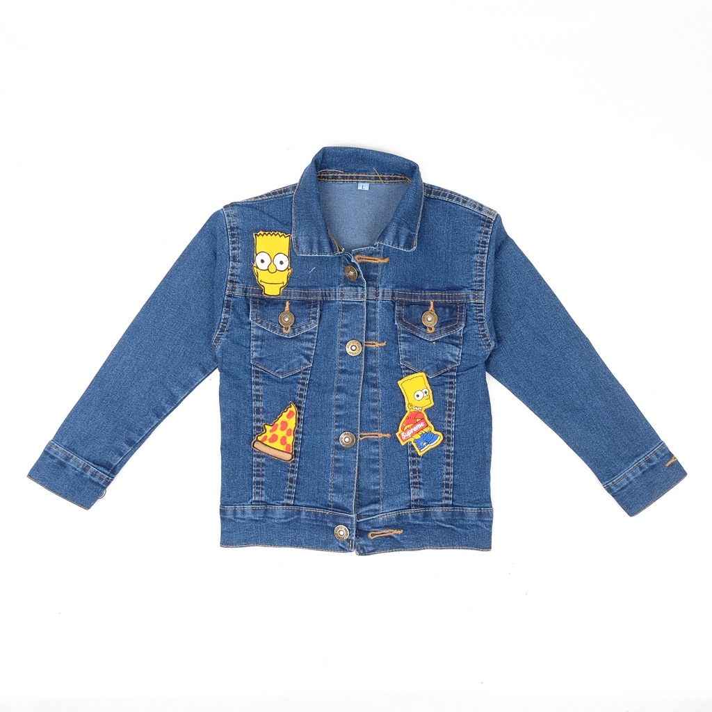 ORIGINAL JAKET JEANS ANAK LAKI LAKI PEREMPUAN SIMPSONS  SERIES  ORIGINAL REAL PICT