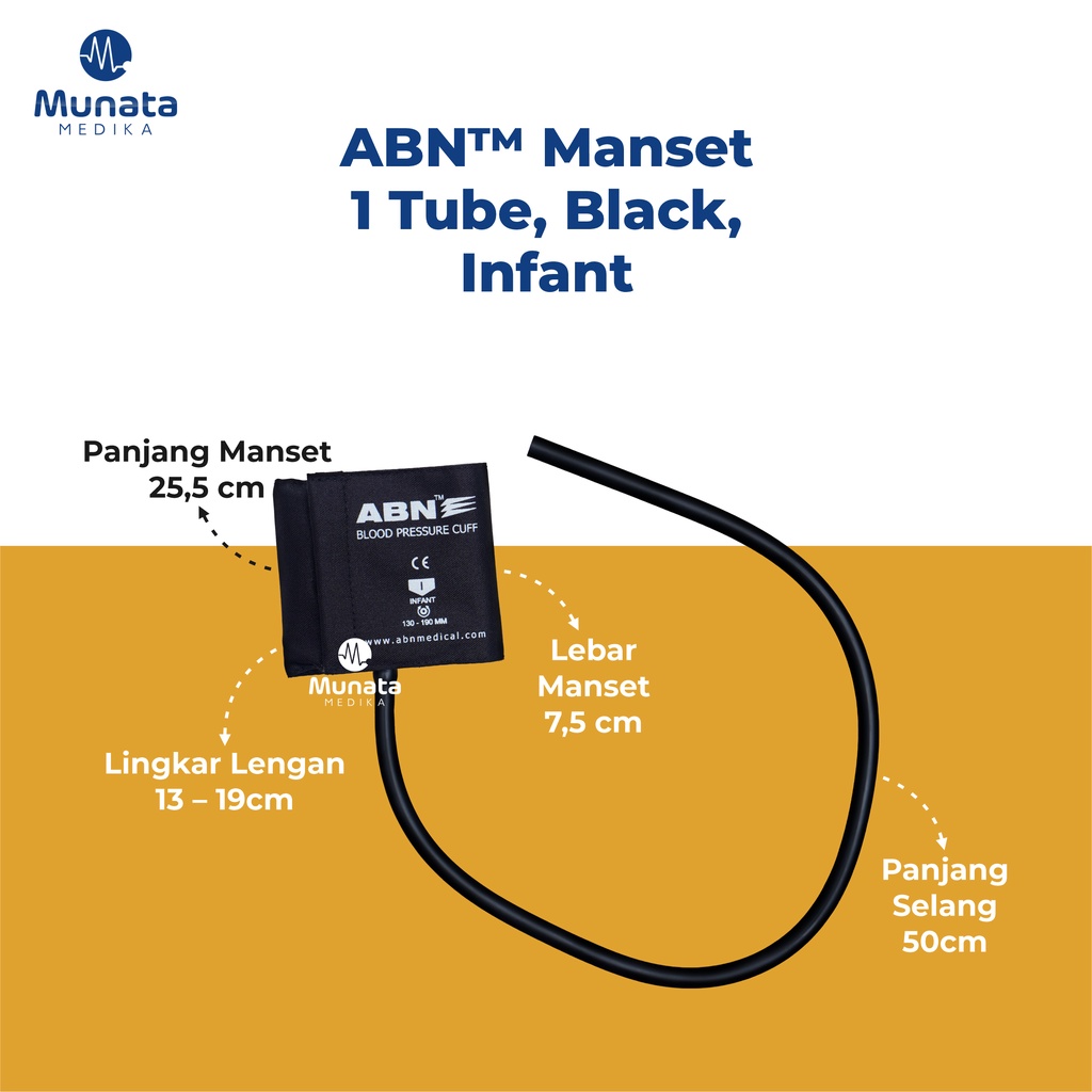 Manset Tensimeter ABN Infant Child Adult Large Warna Warni