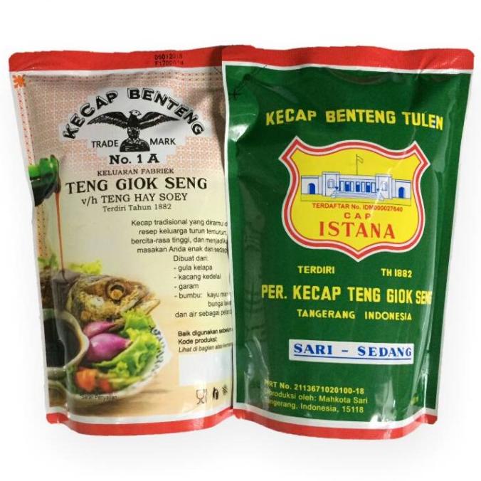 

2 pcs bebas ongkir Kecap Benteng Tulen Cap Istana (refill)