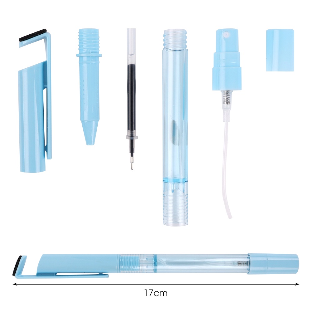 3in1 Pulpen Gel / Disinfektan Mini Portable Multifungsi Dengan Botol Parfum + Stand Holder Handphone