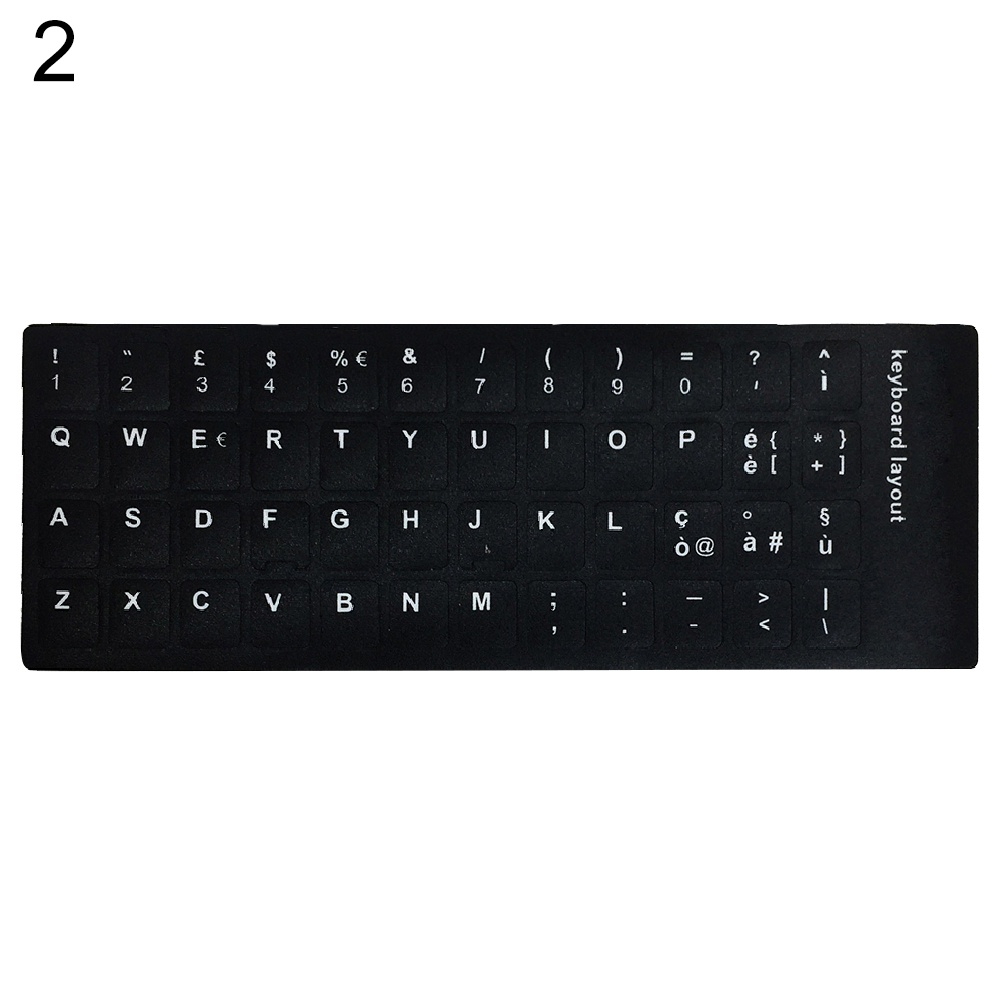 Stiker Keyboard Bahasa Rusia Inggris Spanyol Untuk PC Laptop Komputer