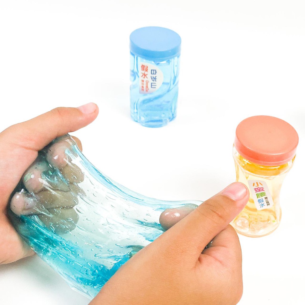 Slime Crystal Mud Clear Melatih Sensor Motorik Anak