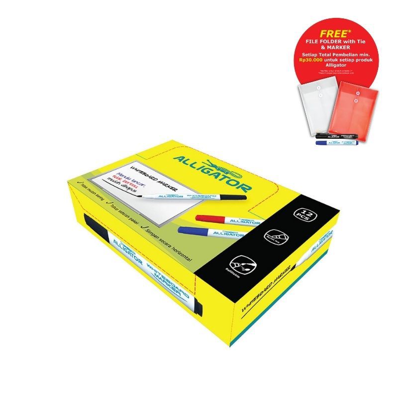 

Alligator Whiteboard Marker Red Ink Box 12