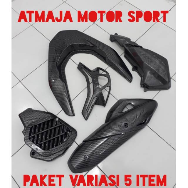 PAKET COVER BODY CARBON PCX 5 ITEM PROMO