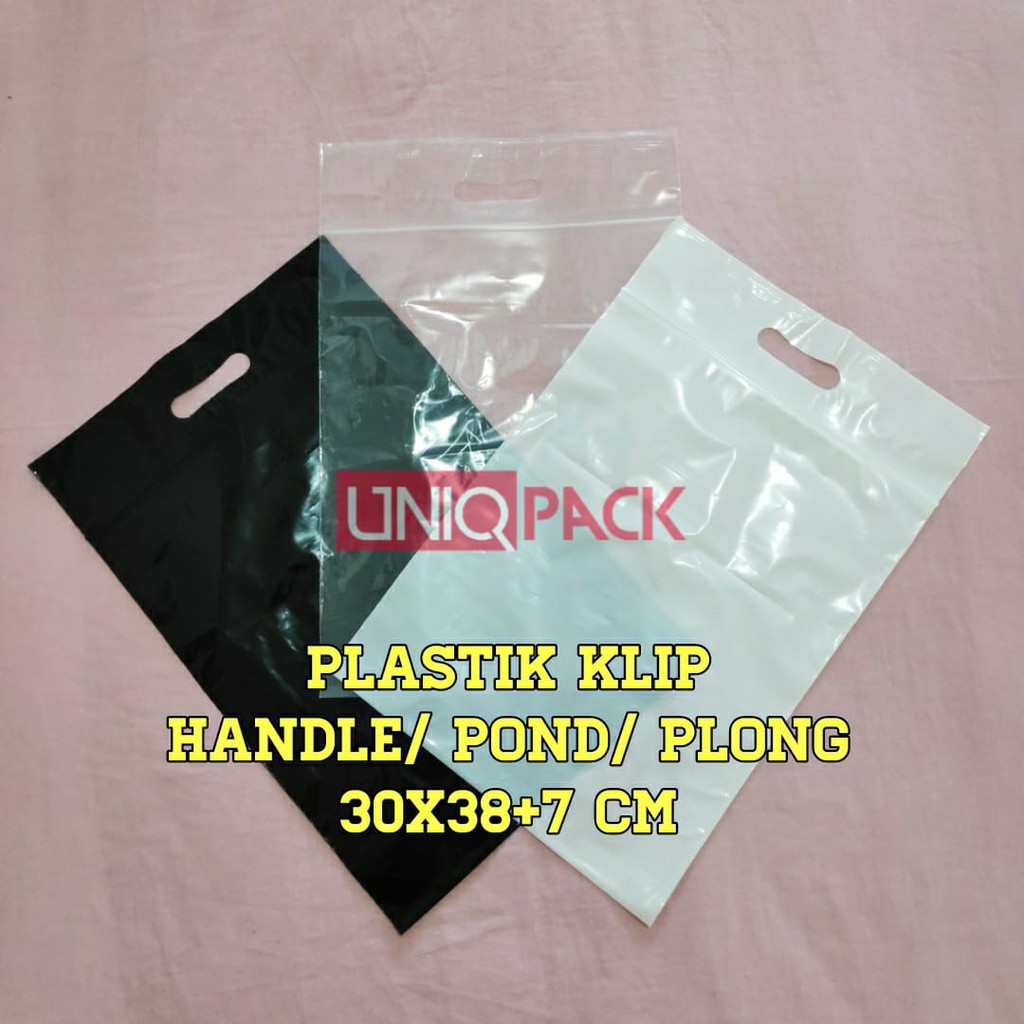  Plastik  Klip Baju Handle Pond Plong  30x38 7 Hitam  Putih 