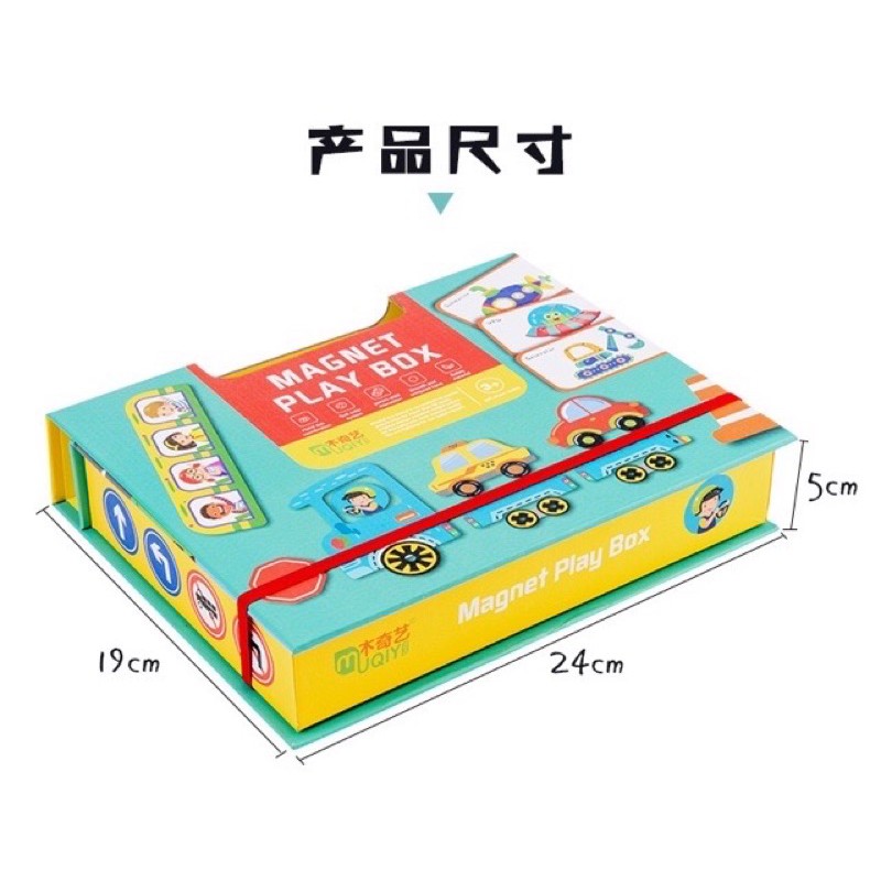 Magnetic play box - carry on magnet box toy - mainan edukasi anak - hadiah anak cewek cowok