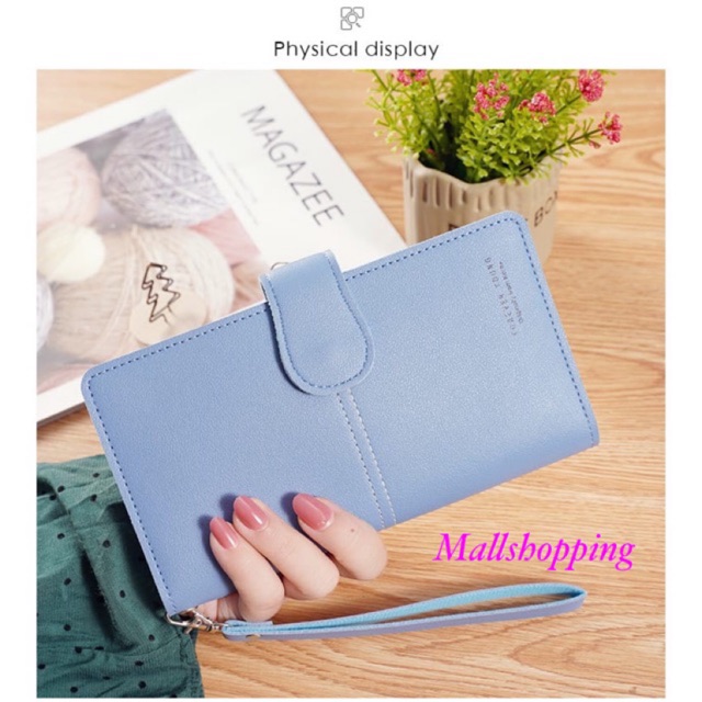 (COD) Dompet Wanita Dompet Panjang Dompet Kulit Lipat Women Wallet Pocket Import Quality