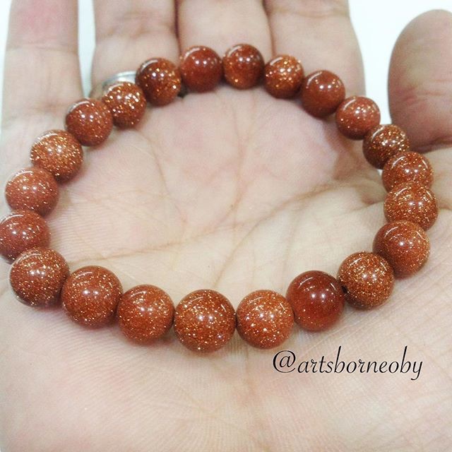 GELANG BATU PASIR MAS COKLAT