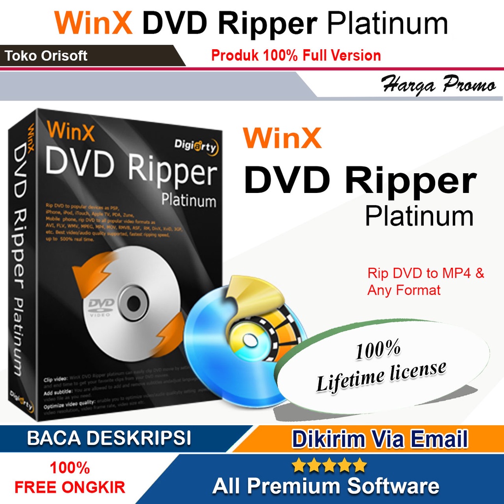 WinX DVD Ripper Platinum 8.5 License Permanen Full Version