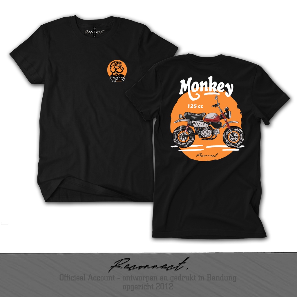 Reconnect Kaos Motif Honda Monkey - Kaos Anak &amp; Dewasa - Gratis Tambah Nama