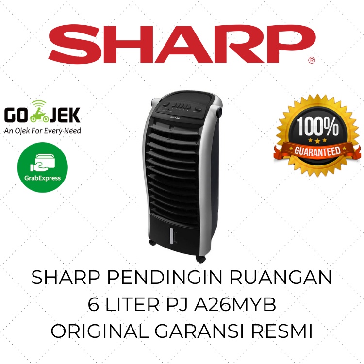 Sharp Pendingin Ruangan Air Cooler 6 Liter PJ A26MYB Hitam /  AC Mini Kamar Air Es Mini Kecil Pengga