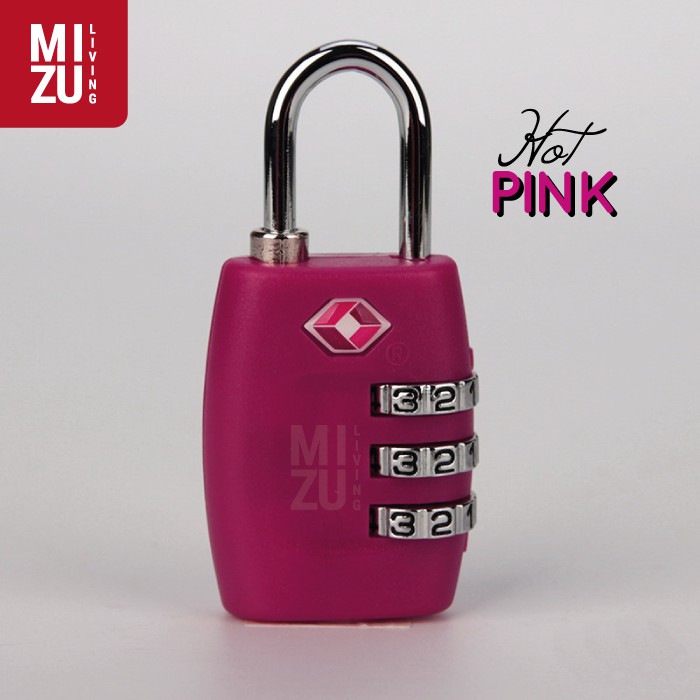 Travel Baggage Luggage Lock TSA WARNA WARNI - Gembok Tas Koper-HOT PINK