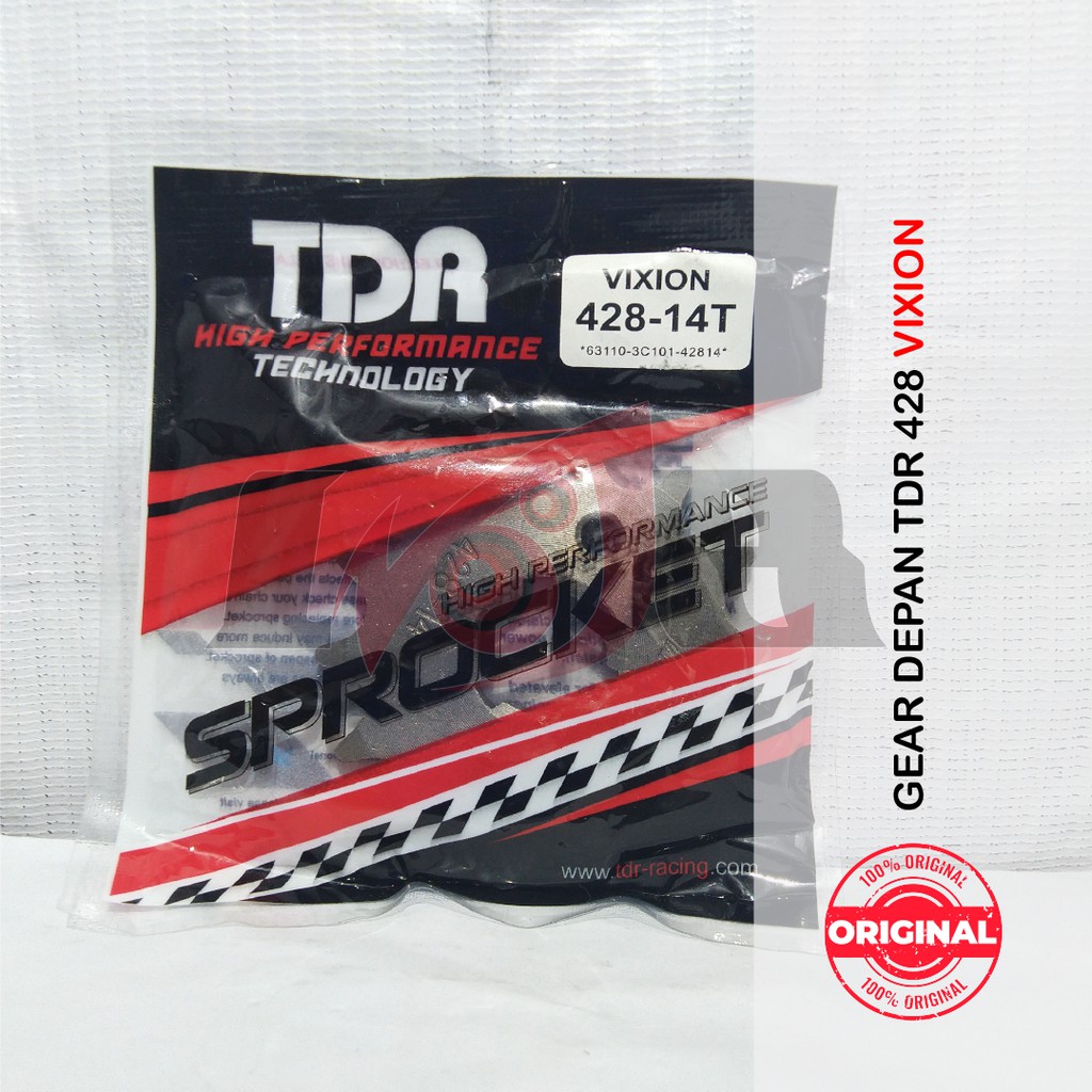 TDR Gear Depan Yamaha Vixion Scorpio Gir Rear Racing Part 428 14T