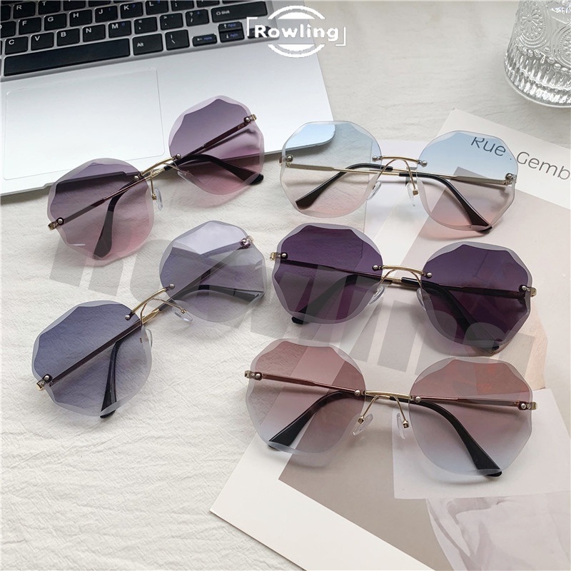 rowling(ka-67)Sunglasses Wanita  Kacamata Hitam Titanium No frame Women Sunglasses New Arrival Import Kacamata Fashion