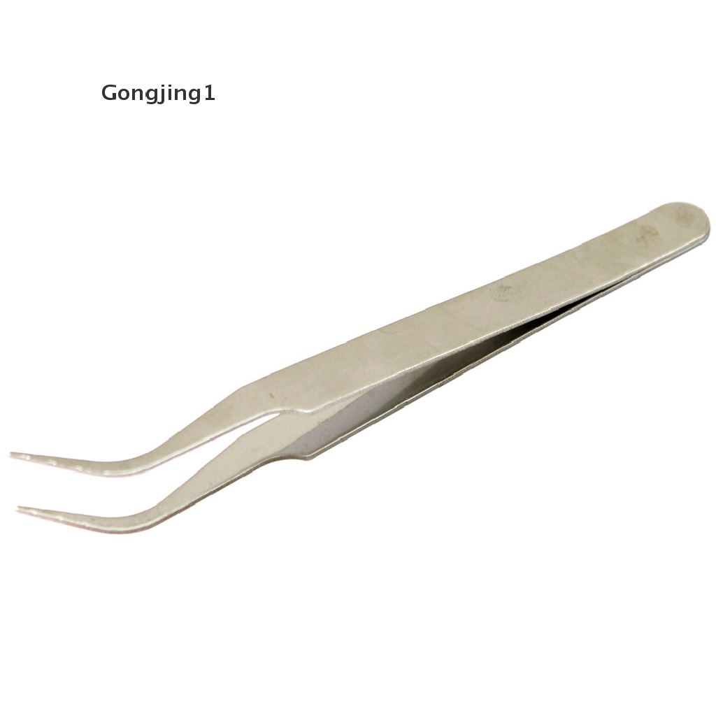Gongjing1 3pcs / Set Pinset Presisi Bahan Stainless Steel Untuk Reparasi Elektronik