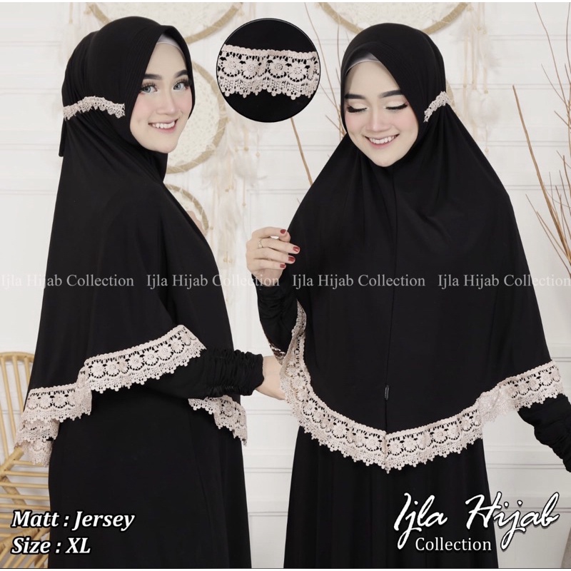 BERGO JUMBO SERUT RENDA/ HIJAB RENDA ARABIAN JERSEY KOREA BY IJLA COLLETION