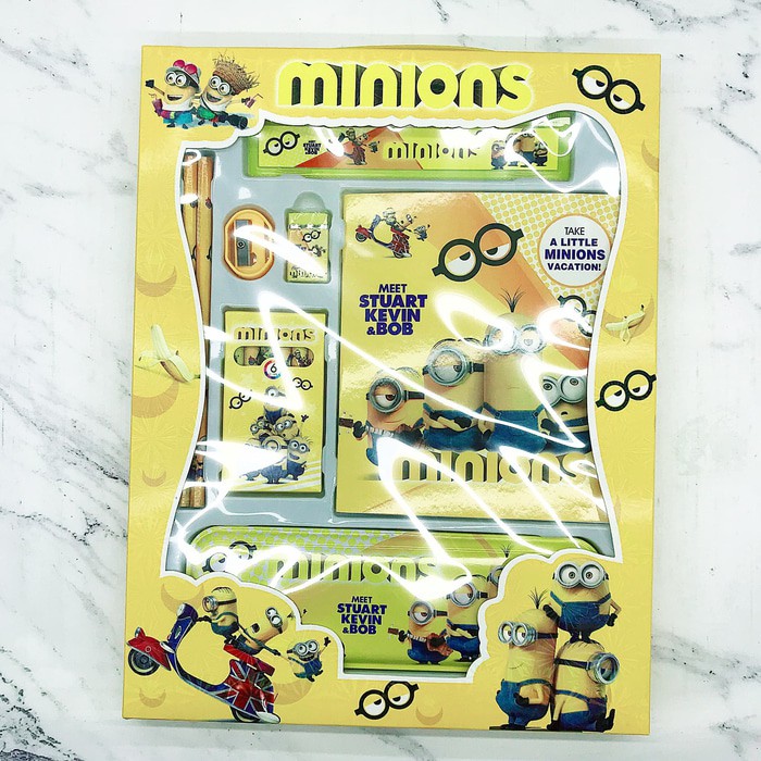 

Tempat pensil minions crayon 6 warna set notes - mh