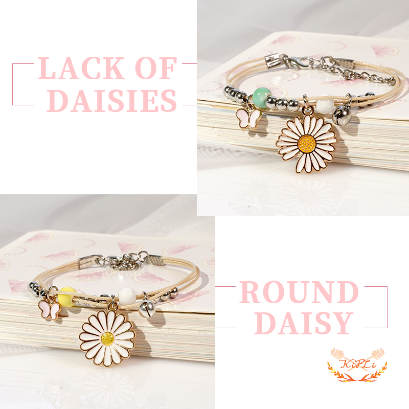 Daisy,Gelang Couple,Sahabat,Manik Tali,Gelang Wanita,Korea Braided Bracelet/Friendship Adjustable,Fashion Aksesoris